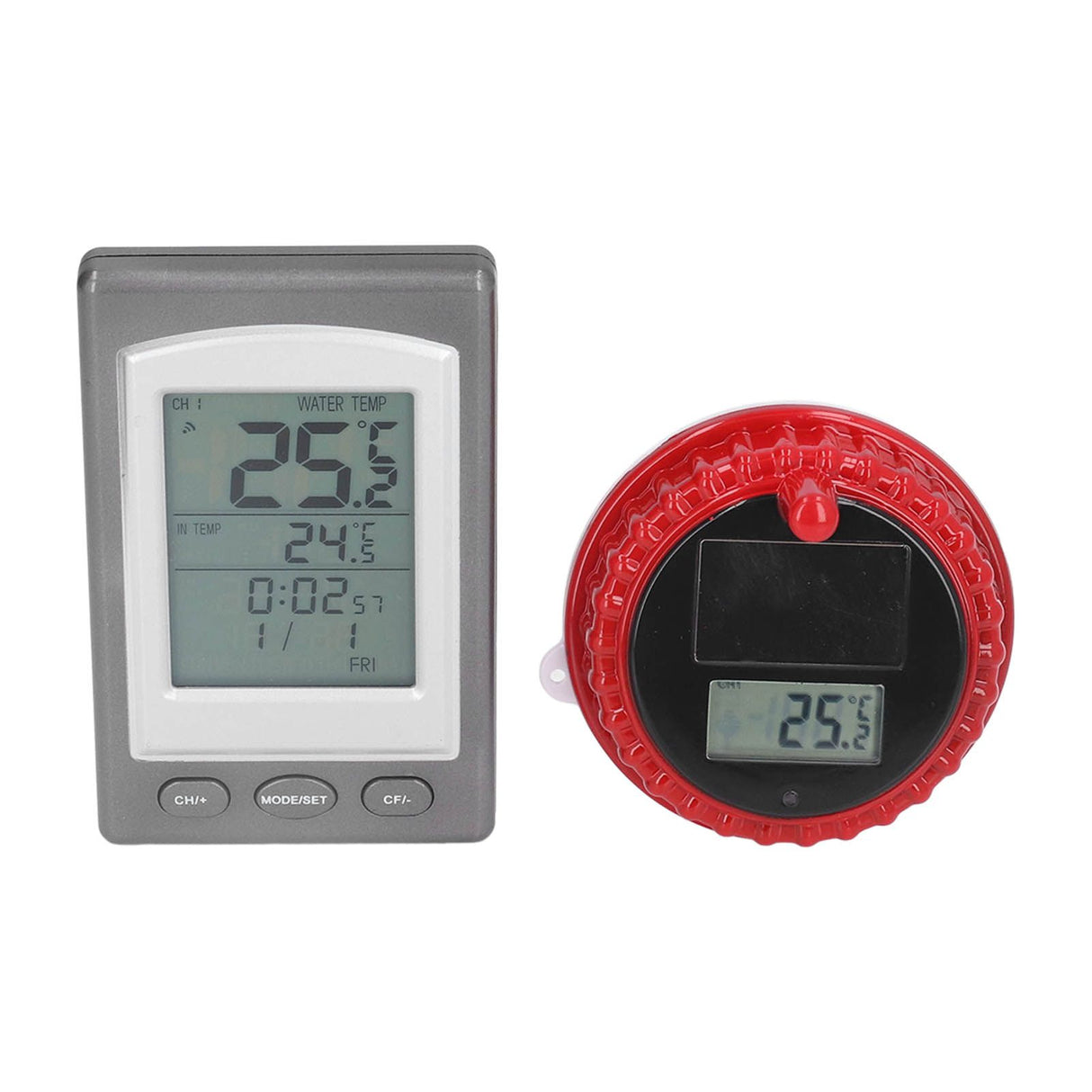 Wireless Swimming Pool Thermometer Solar Powered Floating Water Thermometer with LCD Display