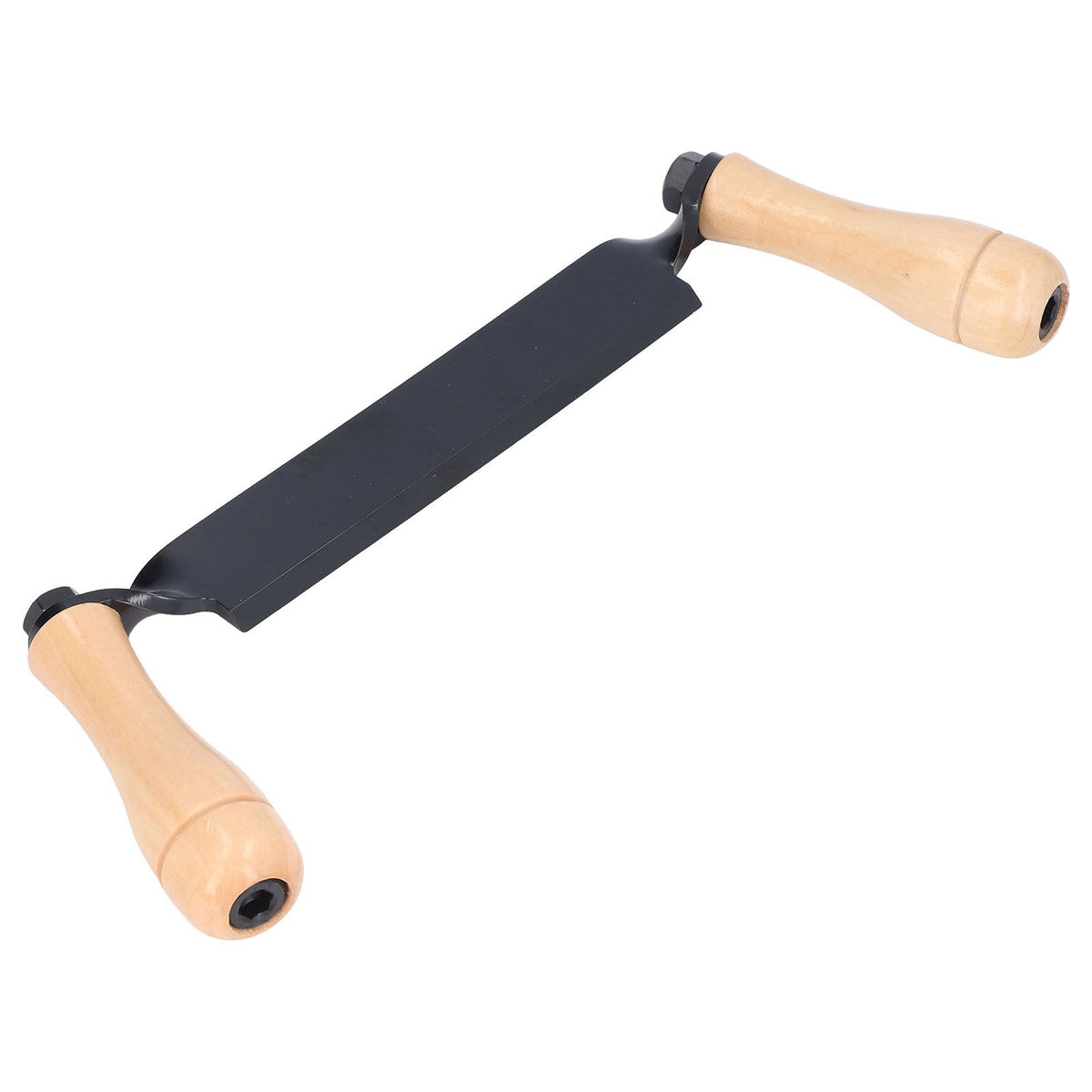 Straight Draw Knife Tungsten Steel Wooden Handle Straight Type Safe Durable Draw Shave Tool for Log Wood Fence Post 10in