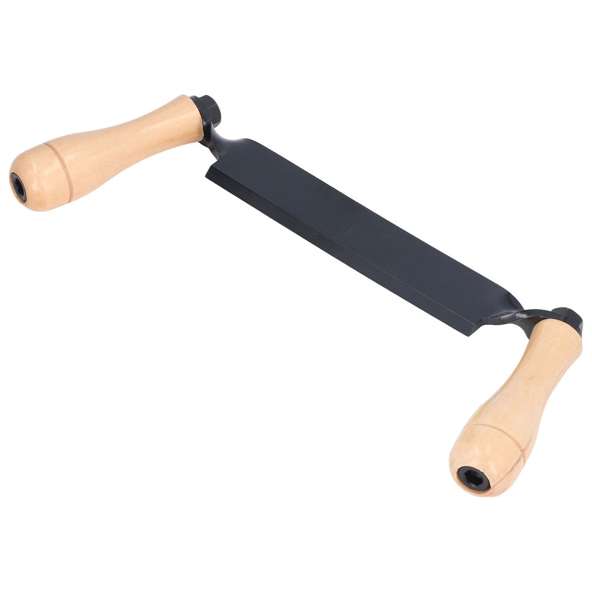 Straight Draw Knife Tungsten Steel Wooden Handle Straight Type Safe Durable Draw Shave Tool for Log Wood Fence Post 10in