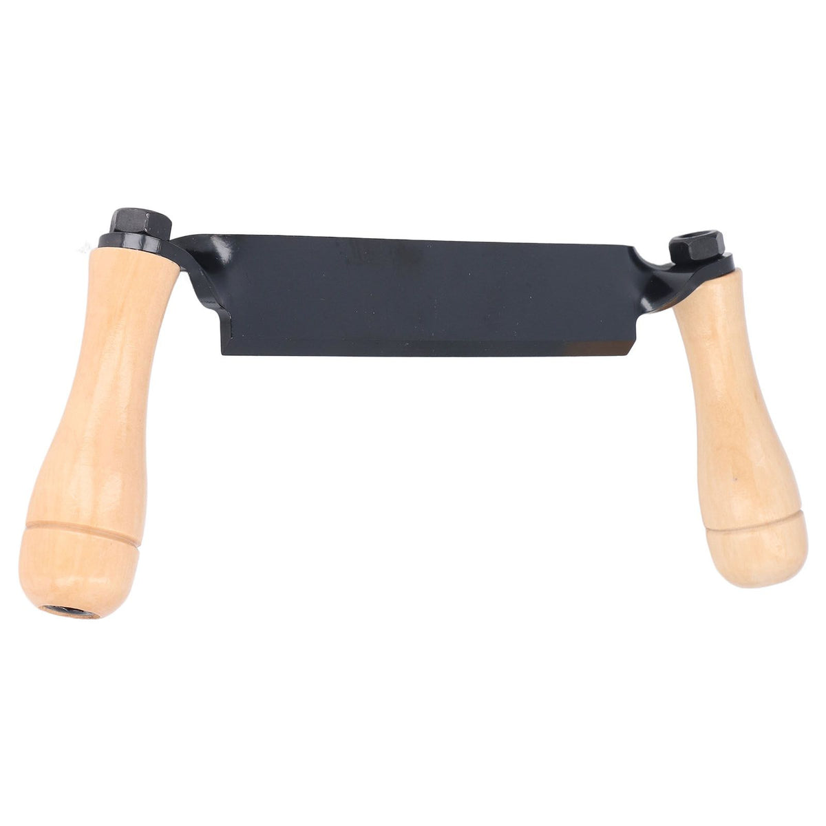 Straight Draw Knife Tungsten Steel Wooden Handle Straight Type Safe Durable Draw Shave Tool for Log Wood Fence Post 10in