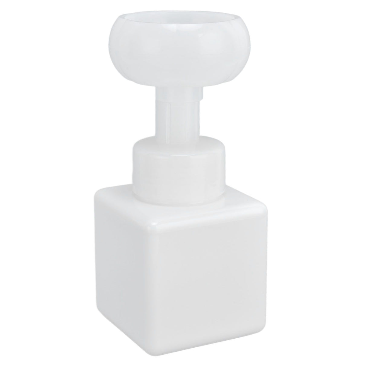 250ml Foaming Bottle PETG Plastic Flower Foam Dispenser Square Bottles for Cosmetic PackagingWhite