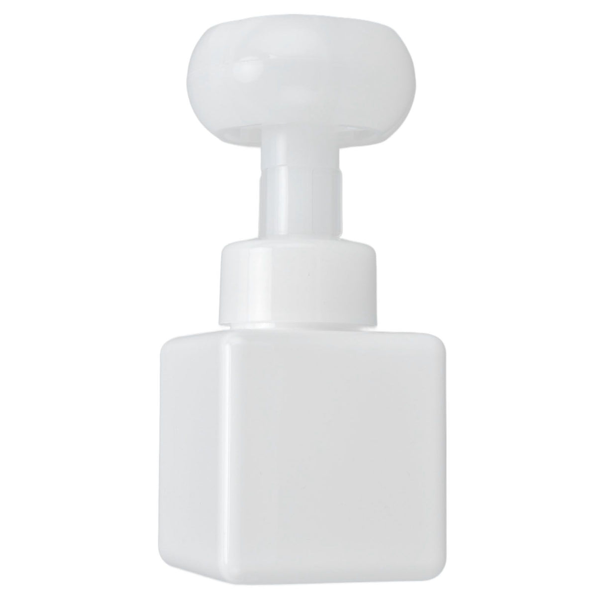 250ml Foaming Bottle PETG Plastic Flower Foam Dispenser Square Bottles for Cosmetic PackagingWhite