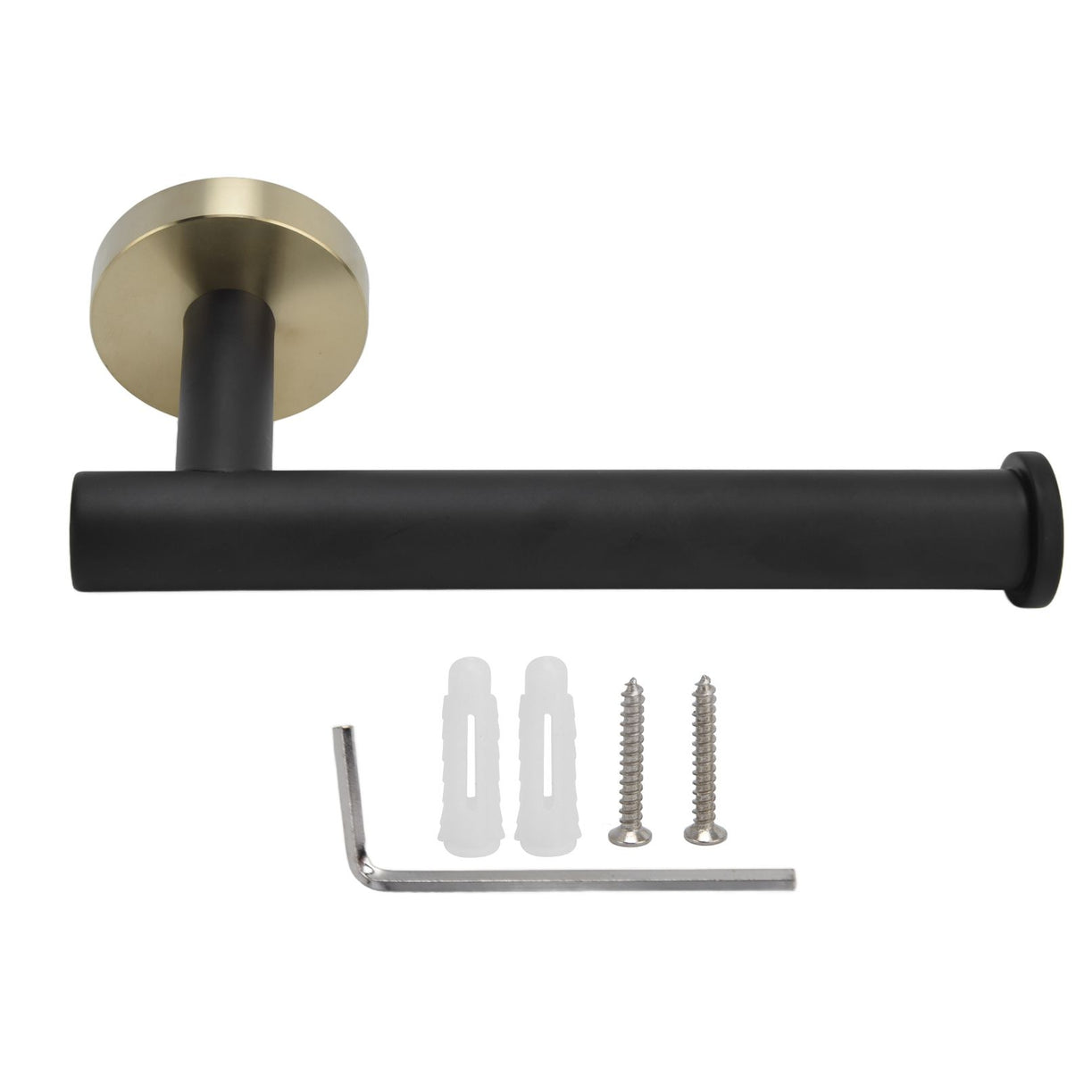 Wall Mounted Toilet Paper Holder 304 Stainless Steel Tissue Roll Holder for Bathroom Toilet Black Gold