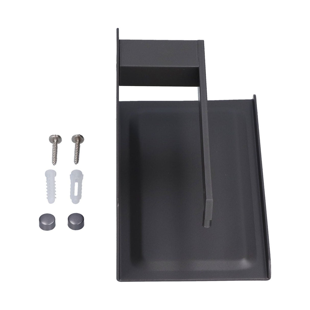 Toilet Paper Holder Aluminium Alloy Anti Rust Bathroom Phone Holder Gray Widen Punch Installation