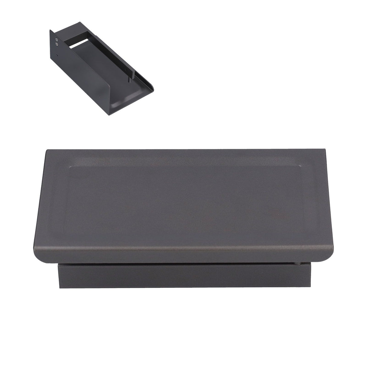 Toilet Paper Holder Aluminium Alloy Anti Rust Bathroom Phone Holder Gray Widen Punch Installation