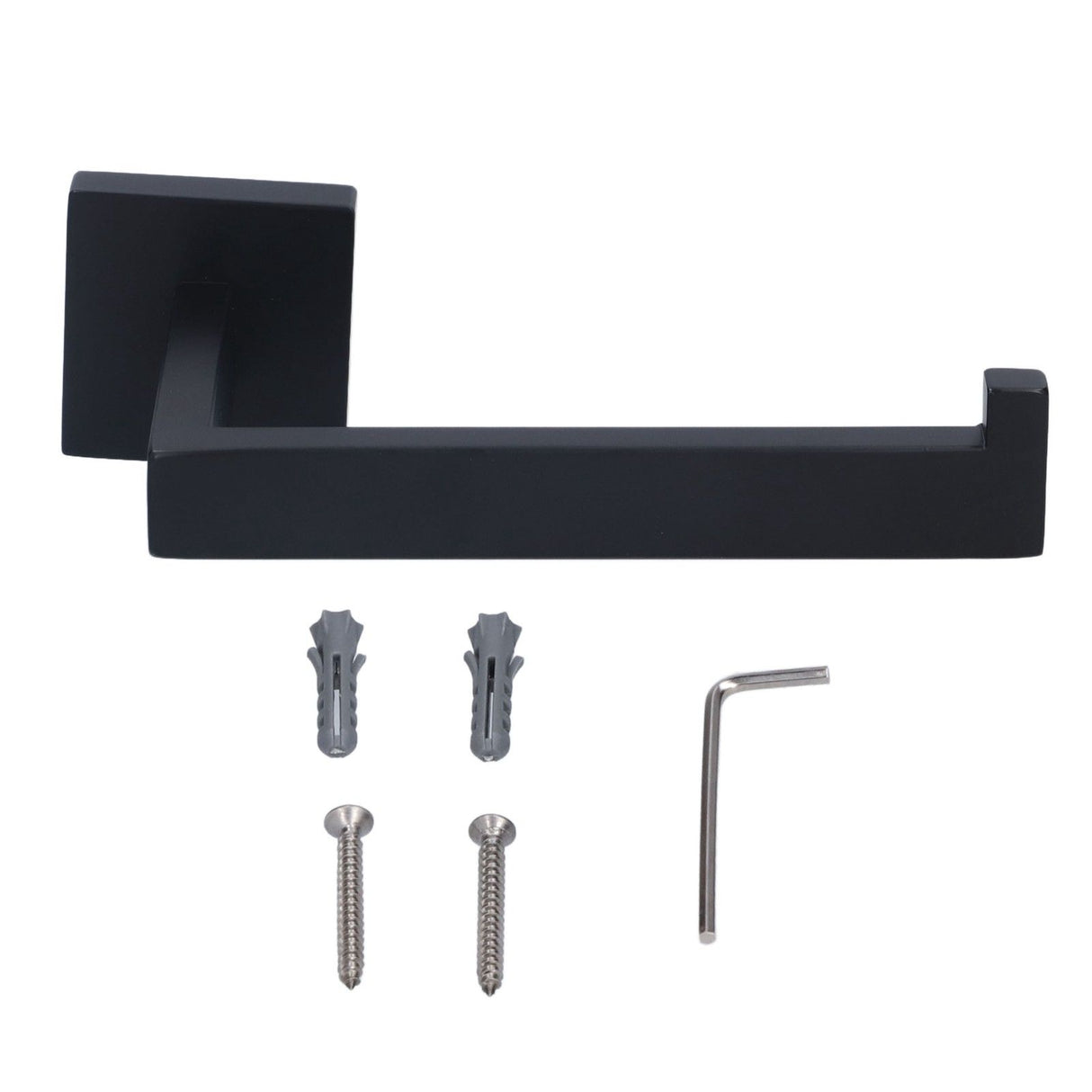 Stainless Steel Toilet Paper Holder Corrosion Resistance Tissue Rack for Bathroom Kitchen (Black)