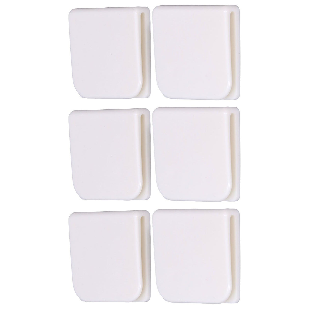 6Pcs/Set Shower Splash Curtain Clips White Self Adhesive 4.5x5cm for Home Bathroom Bedroom Living Room Kitchen