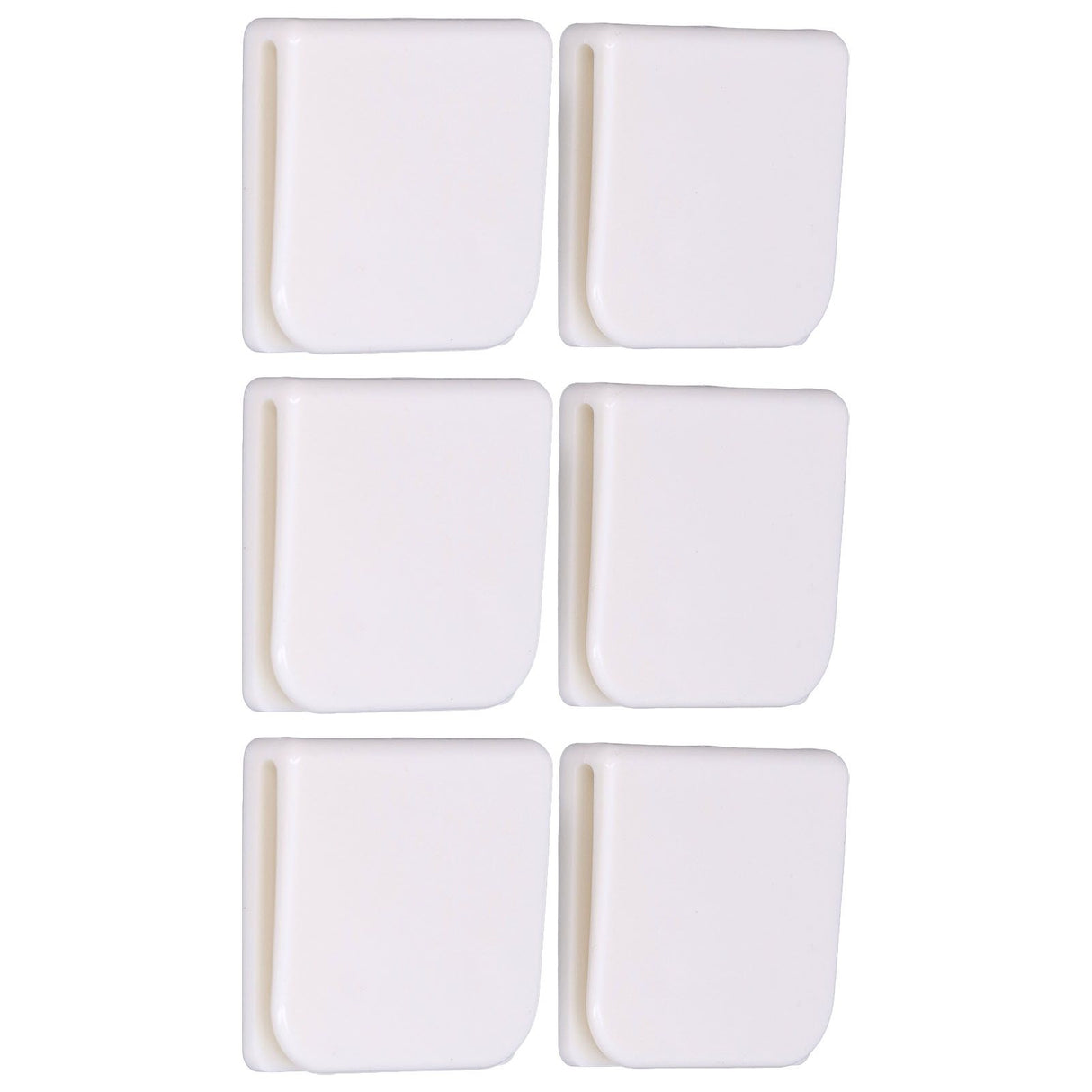 6Pcs/Set Shower Splash Curtain Clips White Self Adhesive 4.5x5cm for Home Bathroom Bedroom Living Room Kitchen