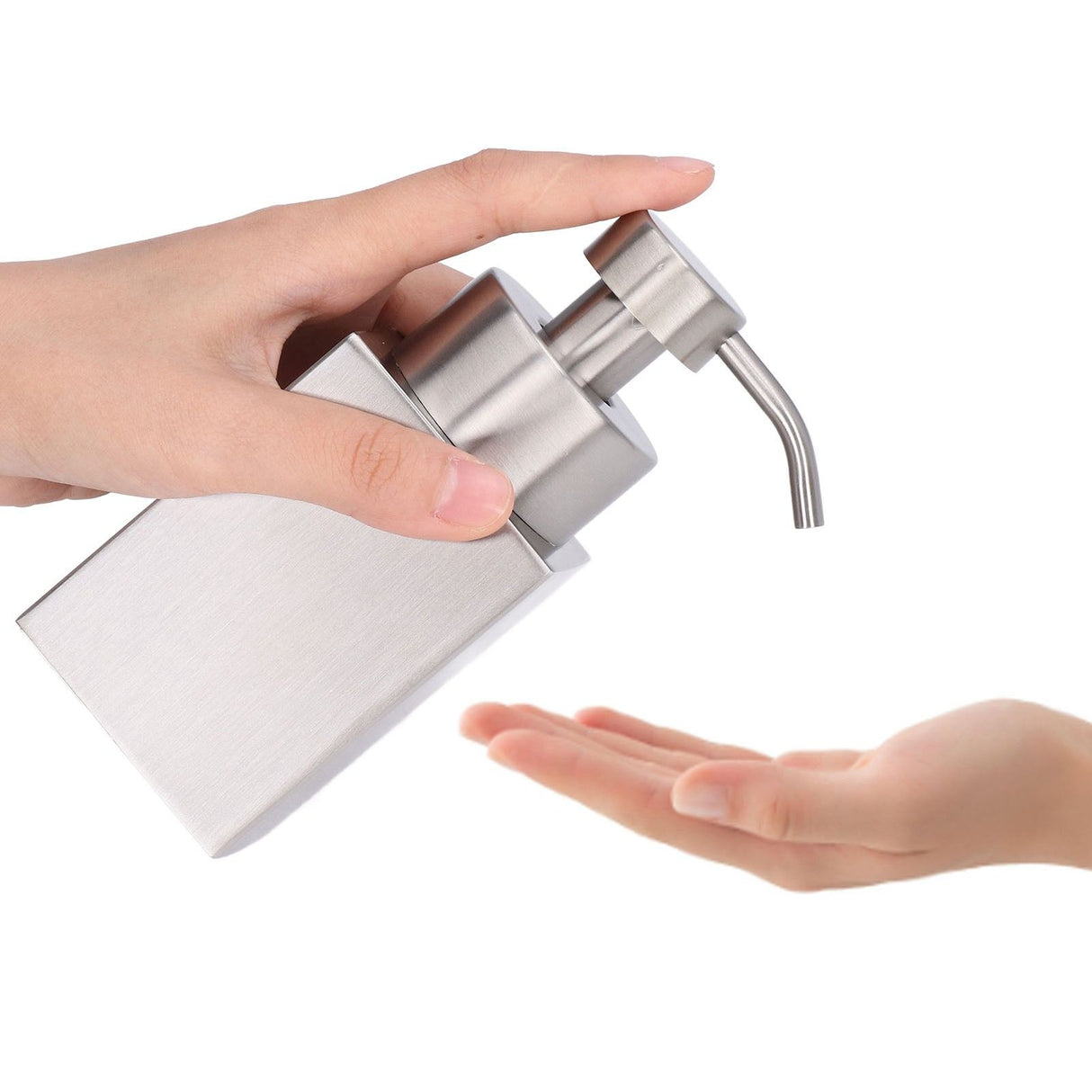 Foaming Soap Dispenser Stainless Steel Shower Gel Shampoo Dispenser with PP Pump Head for Bathroom Kitchen Laundry Room