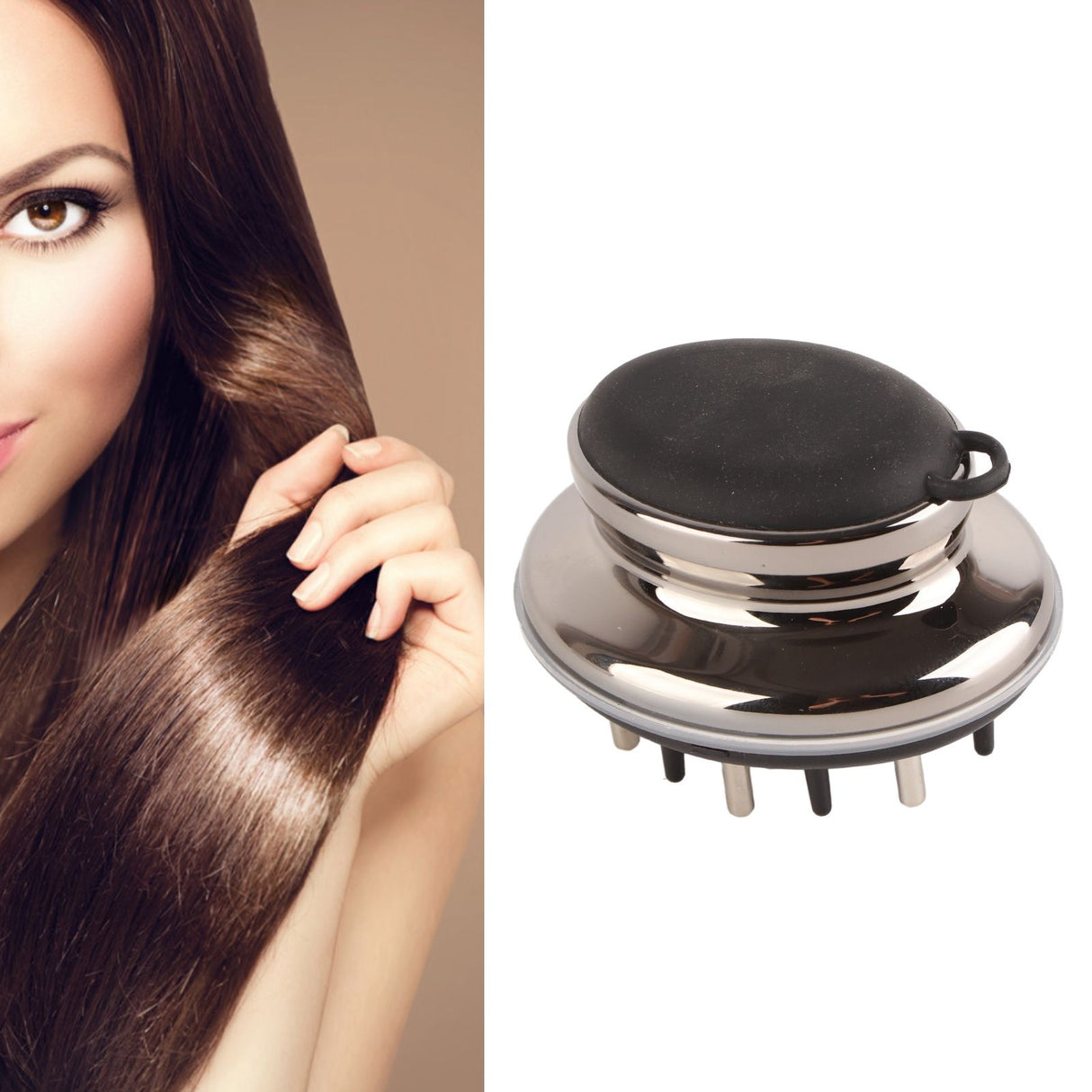 Scalp Applicator Comb Perspective Scale Window Design Ergonomic Essential Oil Resistant Scalp Massager BrushGrey