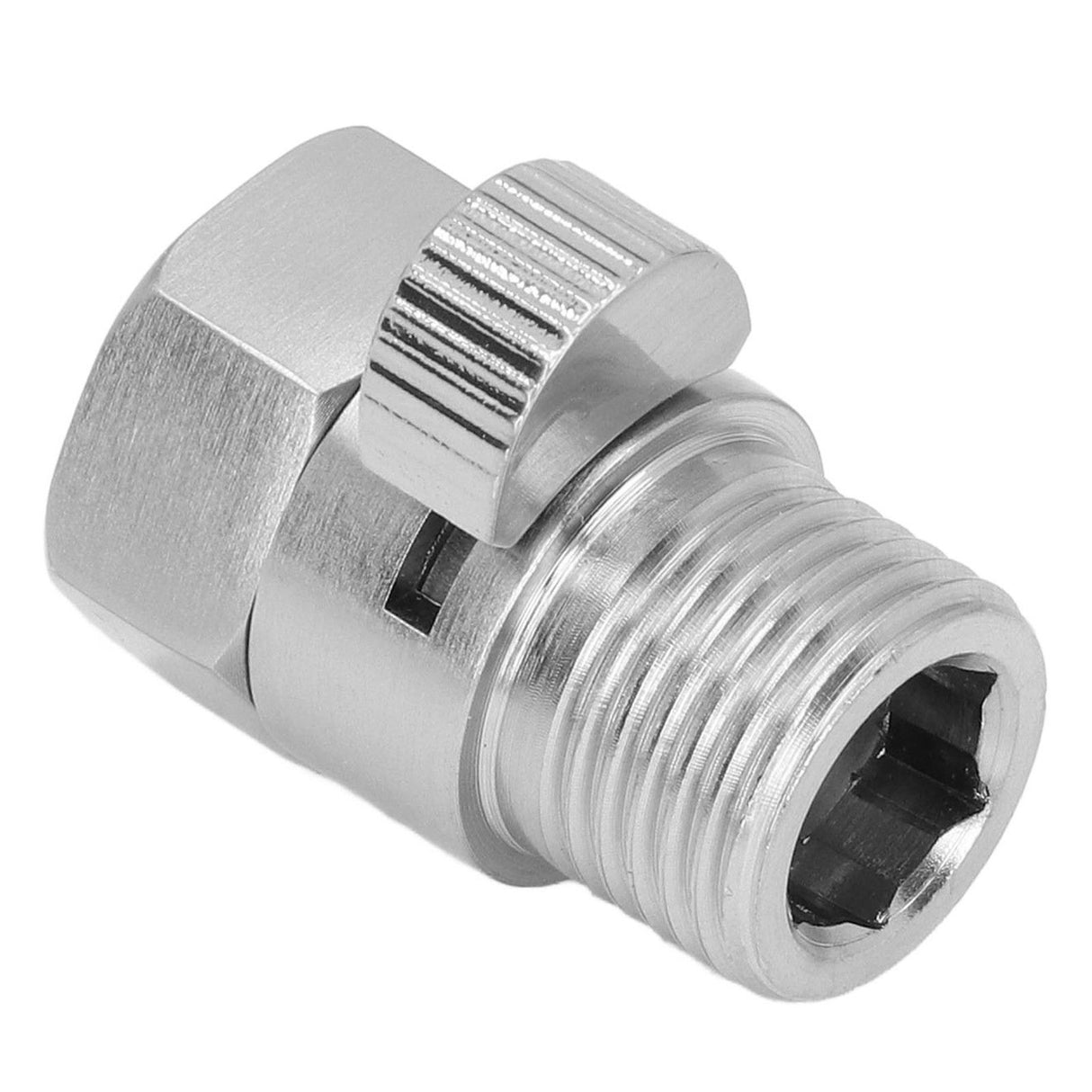 G1/2 Shower Head Sprayer Valve Brass Shut Off Valve Silver Water Control Valve for Home Bathroom