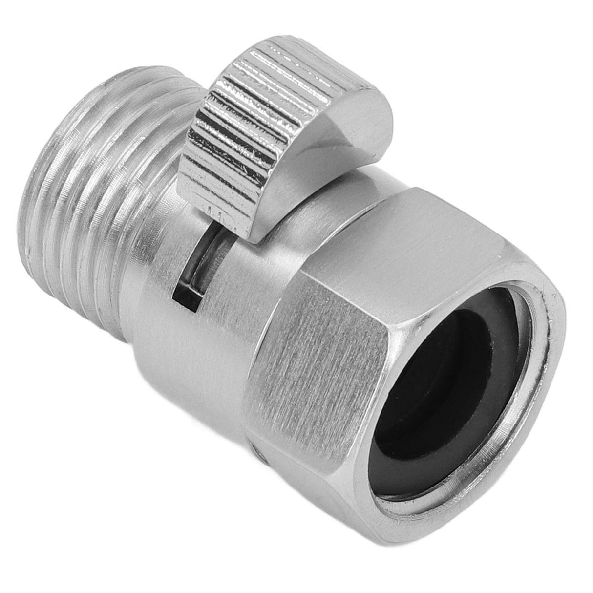 G1/2 Shower Head Sprayer Valve Brass Shut Off Valve Silver Water Control Valve for Home Bathroom
