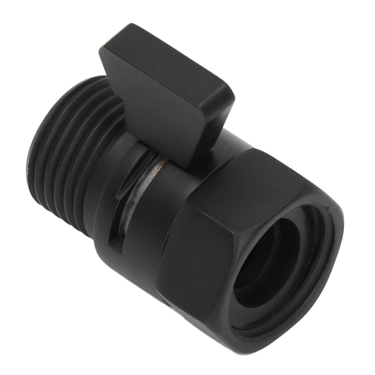G1/2 Shut Off Valve Brass Water Control Valve Black Shower Head Sprayer Valve for Household Bathroom