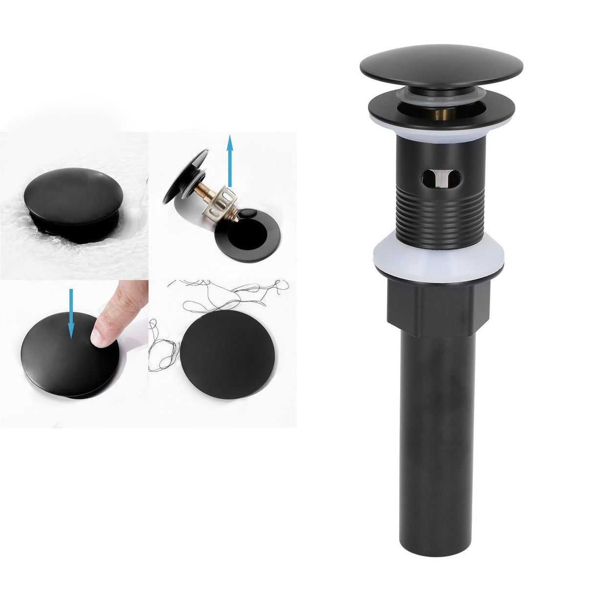 Sink Drain Stopper Copper Stainless Steel Wash Basin Sink Drain Bathroom Accessory for Kitchen