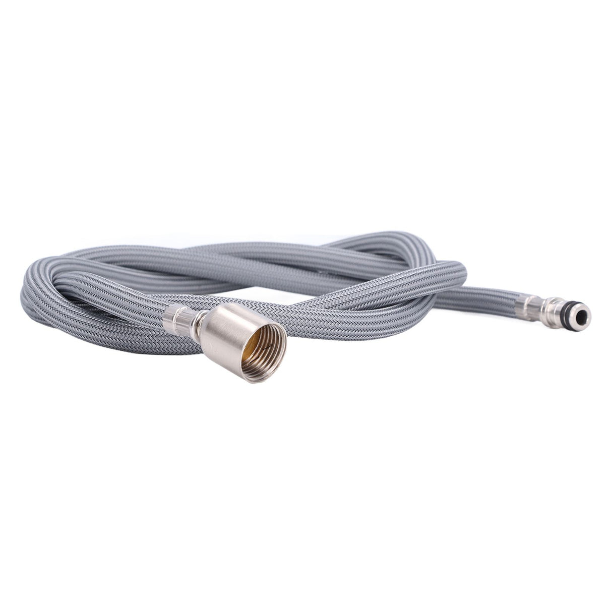 G1/2 1.5m Pull Out Faucet Hose Nylon Braid PVC Flexible Faucet Hose Replacement for Kitchen Bathroom