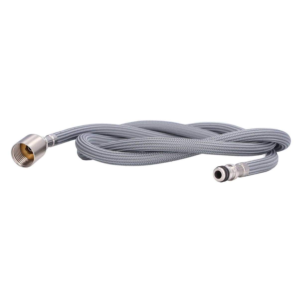 G1/2 1.5m Pull Out Faucet Hose Nylon Braid PVC Flexible Faucet Hose Replacement for Kitchen Bathroom