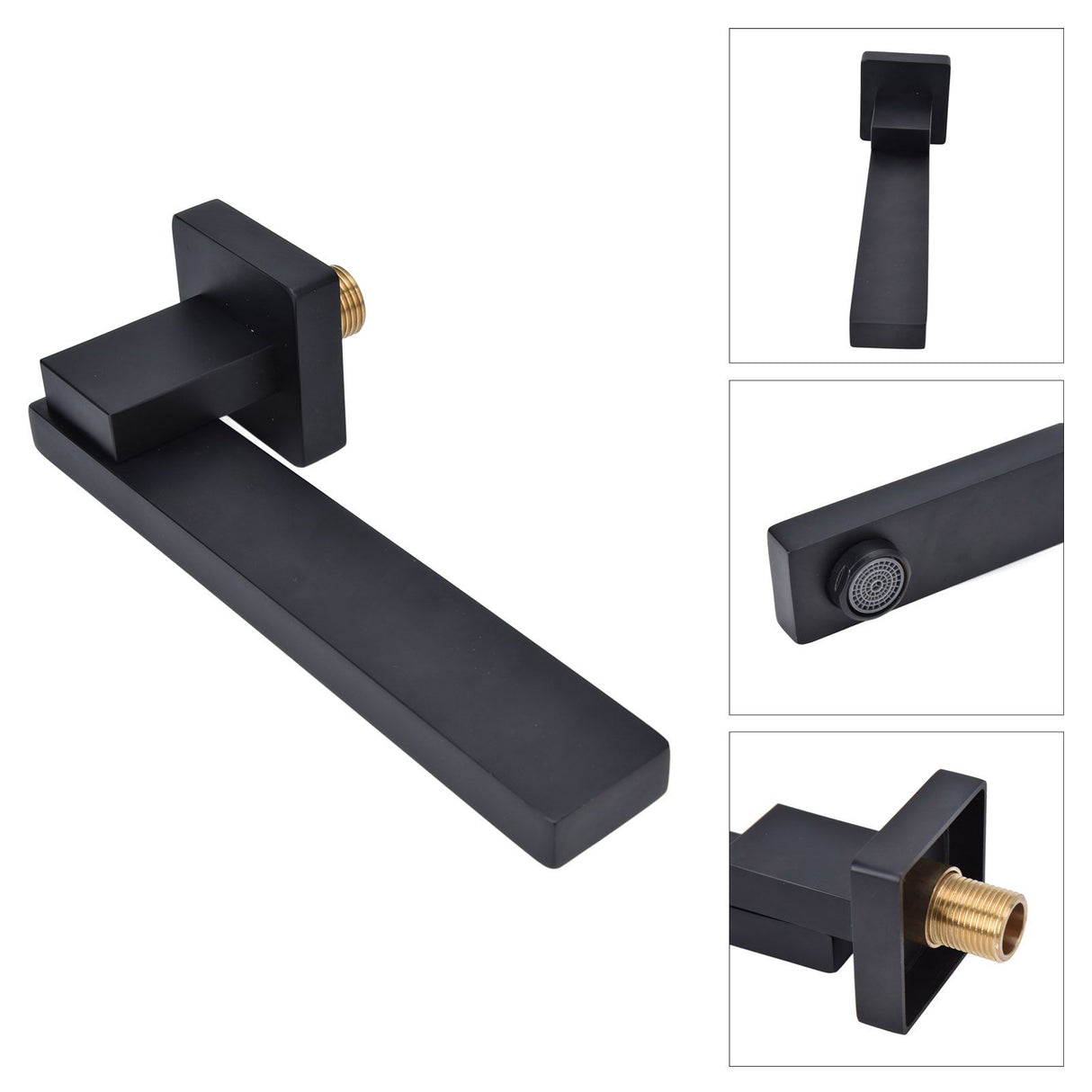 G1/2 Interface Brass Bathtub Faucet Wall Mounted Tub Faucet 180 Degree Adjustable Bathroom Shower Spout