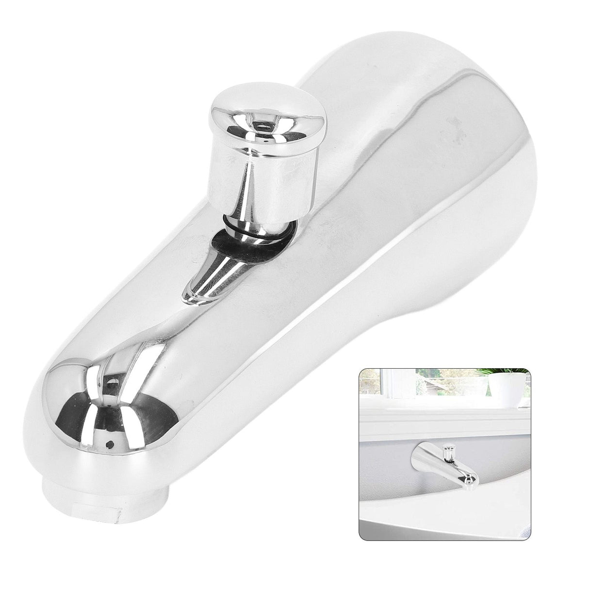 G1/2 Tub Spout Semicircle Simple Concealed Bathtub Faucet with Diverter for Bathroom Bathtub