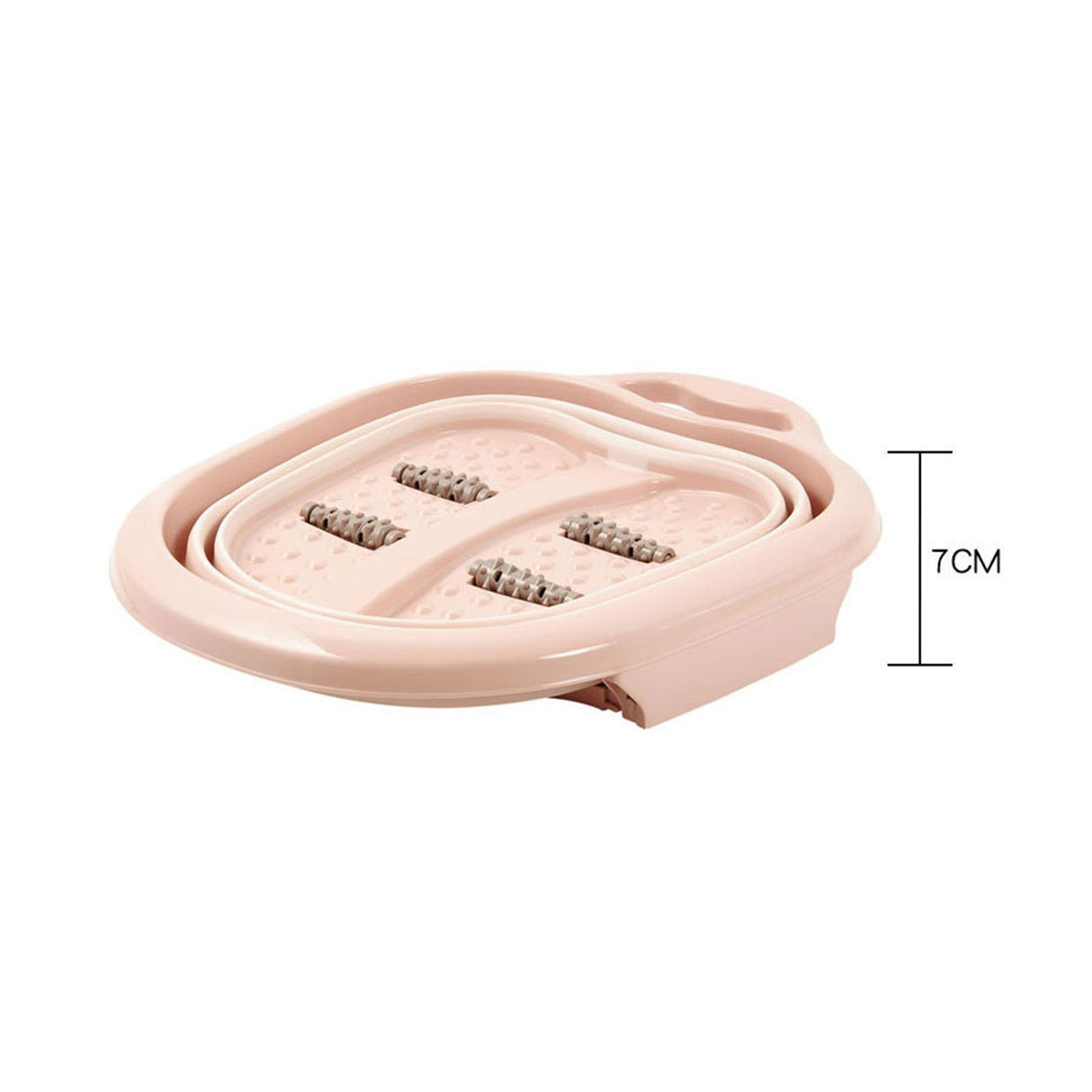 Foot Soaking Bath Basin Foldable Portable Roller Design SPA Massage Bucket for Relieving Feet Pain AchesPink