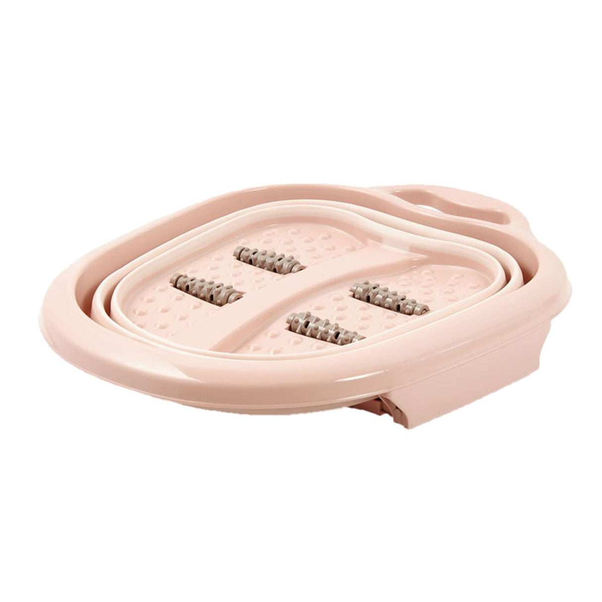 Foot Soaking Bath Basin Foldable Portable Roller Design SPA Massage Bucket for Relieving Feet Pain AchesPink