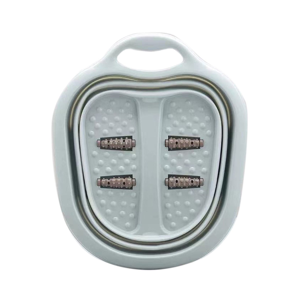 Foot Soaking Bath Basin Foldable Portable Roller Design SPA Massage Bucket for Relieving Feet Pain AchesGreen