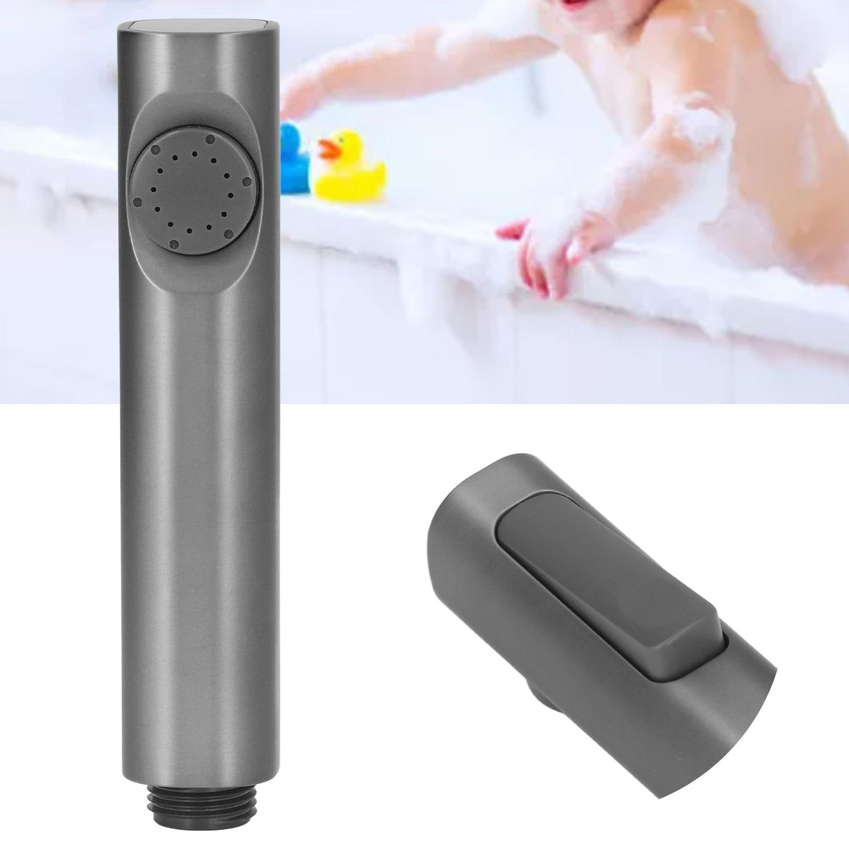 Handheld Bidet Shower Sprayer G1/2 Male Thread Ergonomic Toilet Shower Head with Adjustable Water Pressure Grey