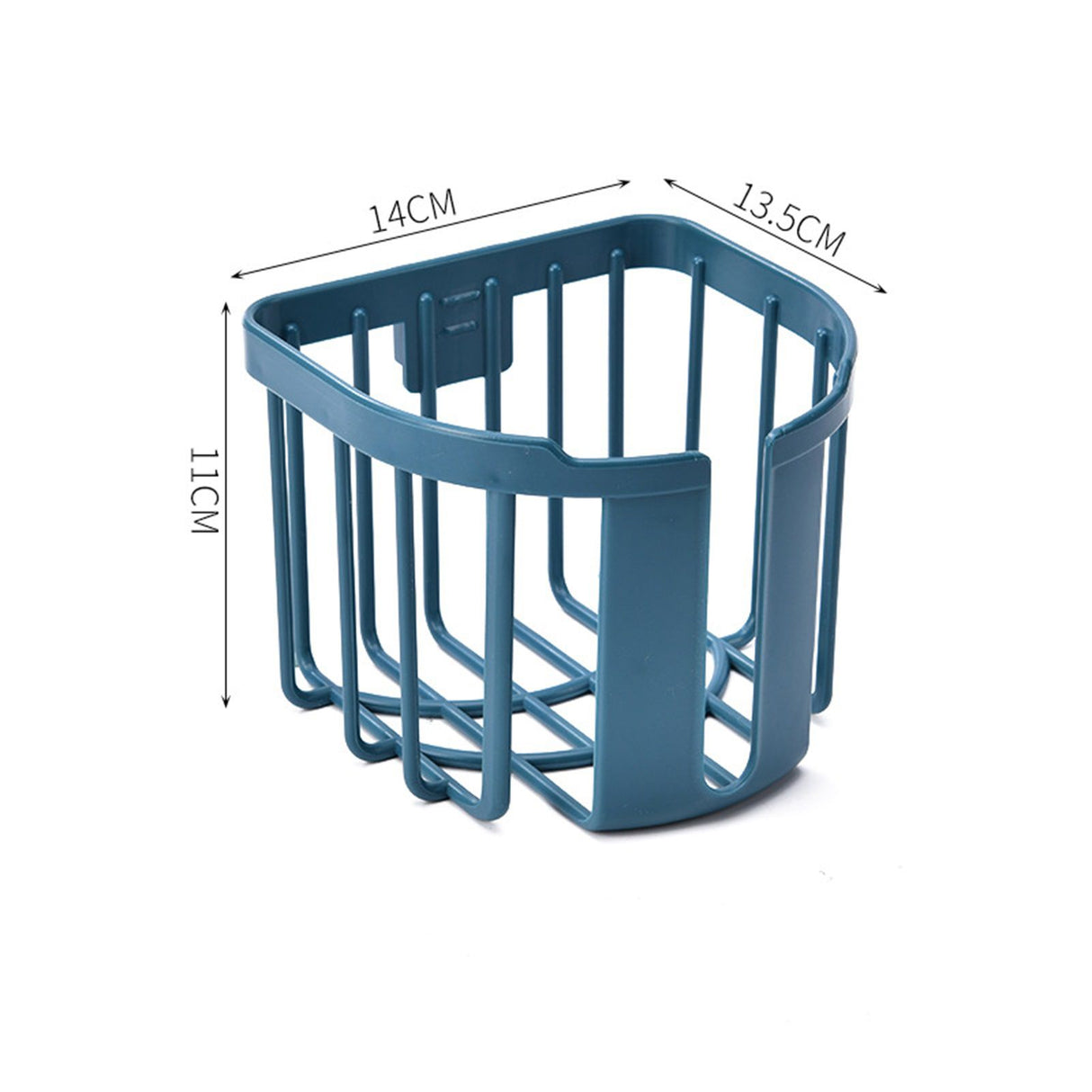Toilet Paper Holder Wall Mounted Toilet Paper Basket Heavy Duty Bathroom Storage Rack for HouseholdBlue