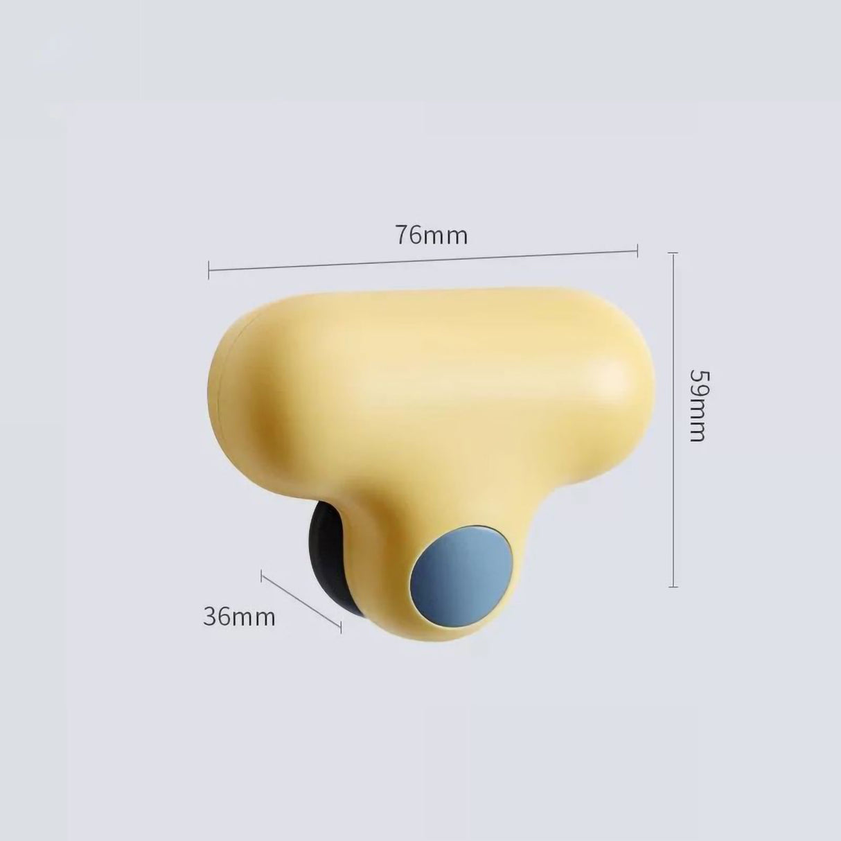 Mirror Squeegee TPR Small Ergonomic Design Glass Cleaning Brush with Suction Cup Hook for BathroomYellow