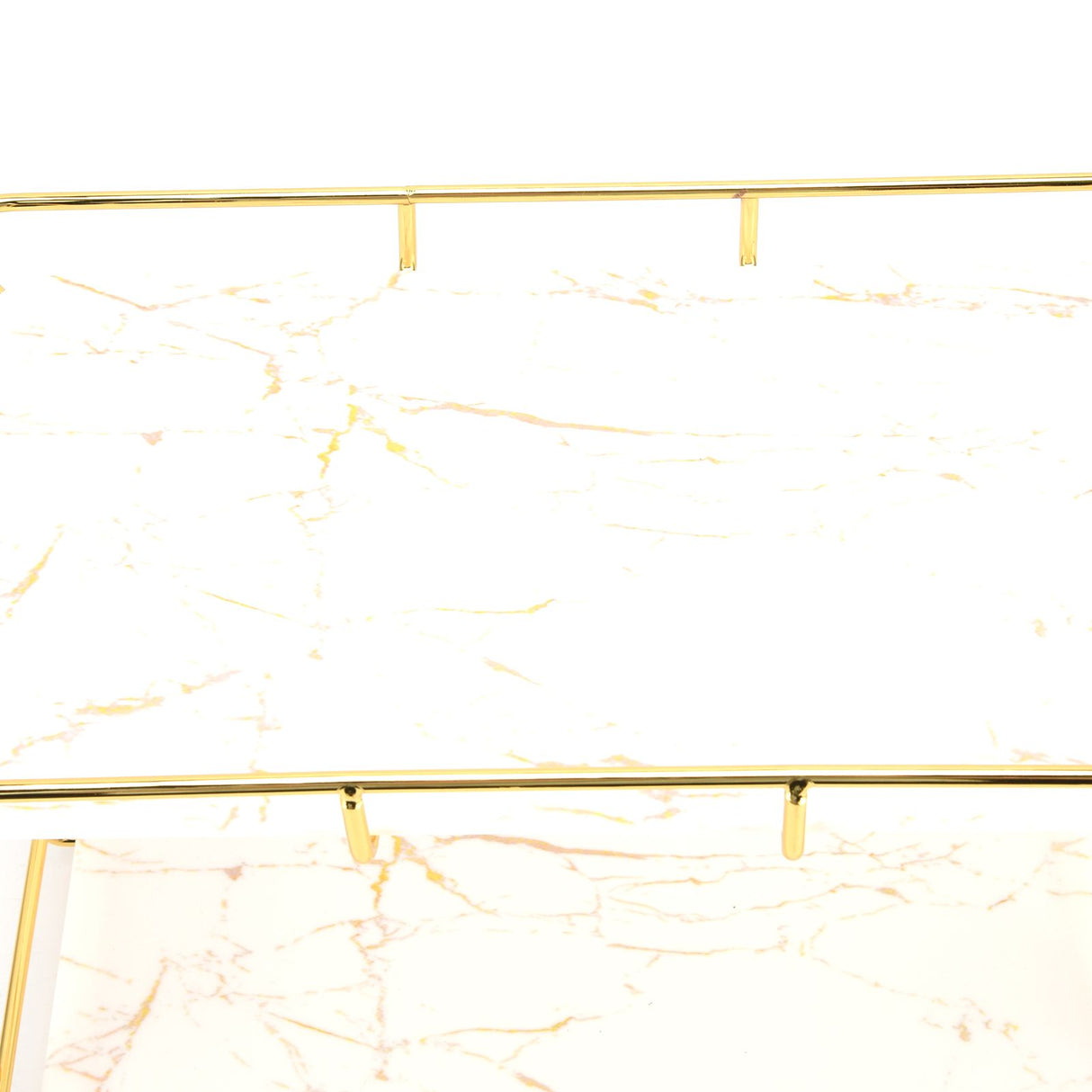 Bathroom Countertop Rack Large Capacity 2 Tiers Gold Bathroom Countertop Rack for Home Hotel