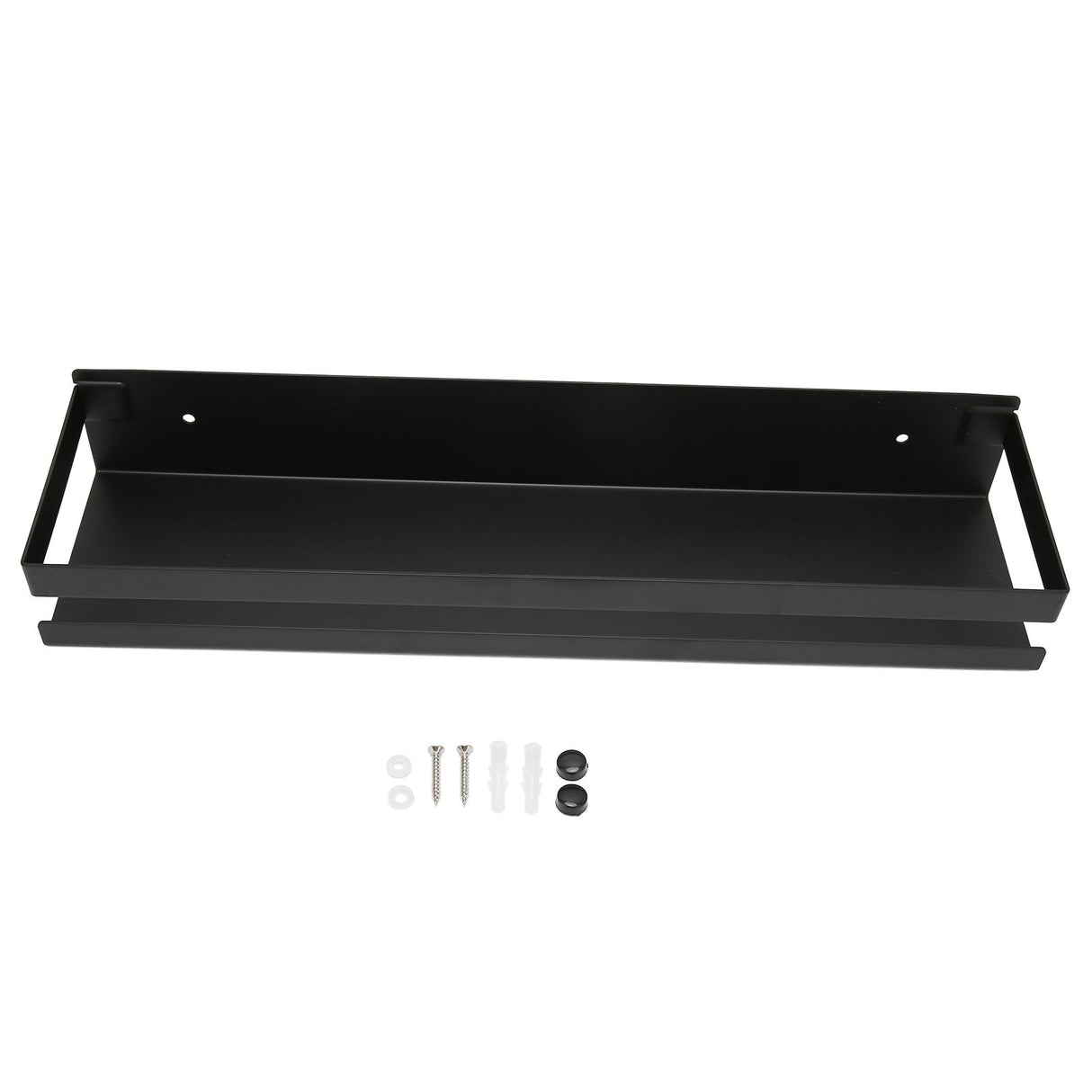 Bathroom Rack Black Large Storage Space Waterproof Strong Bearing Capacity Hotel Shelf Set 40x10x6cm