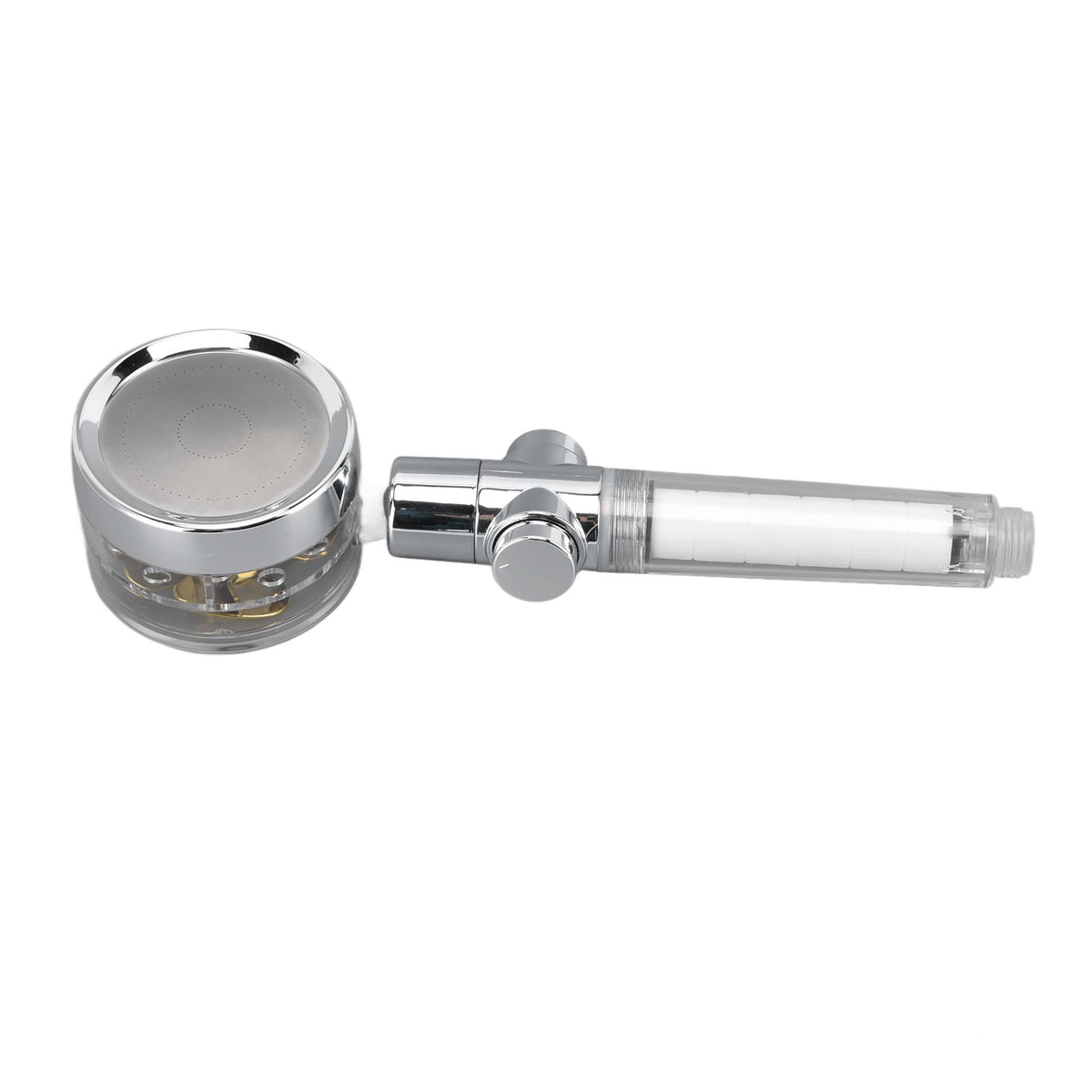 Propeller Shower Head Vortex Hydro Jet 360° Rotating Handheld with Pause Switch Filter G1/2