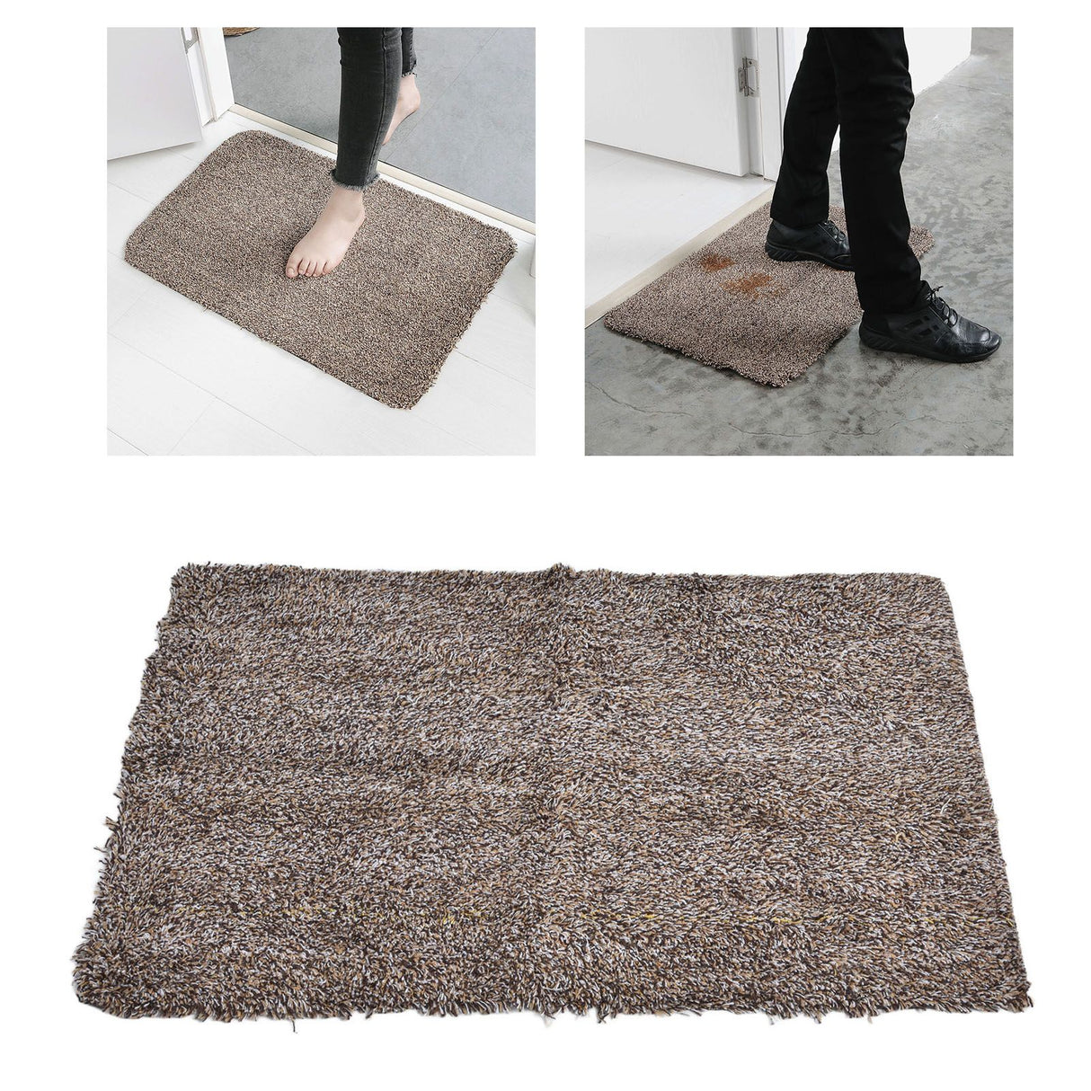 Door Entry Mat 45x70cm Polyester Fiber Machine Washable Easy to Clean Home Decoration for Outdoor Indoor