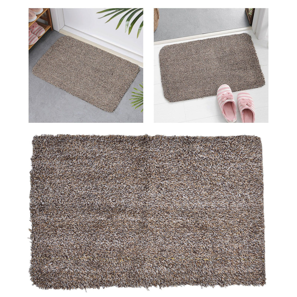 Door Entry Mat 45x70cm Polyester Fiber Machine Washable Easy to Clean Home Decoration for Outdoor Indoor