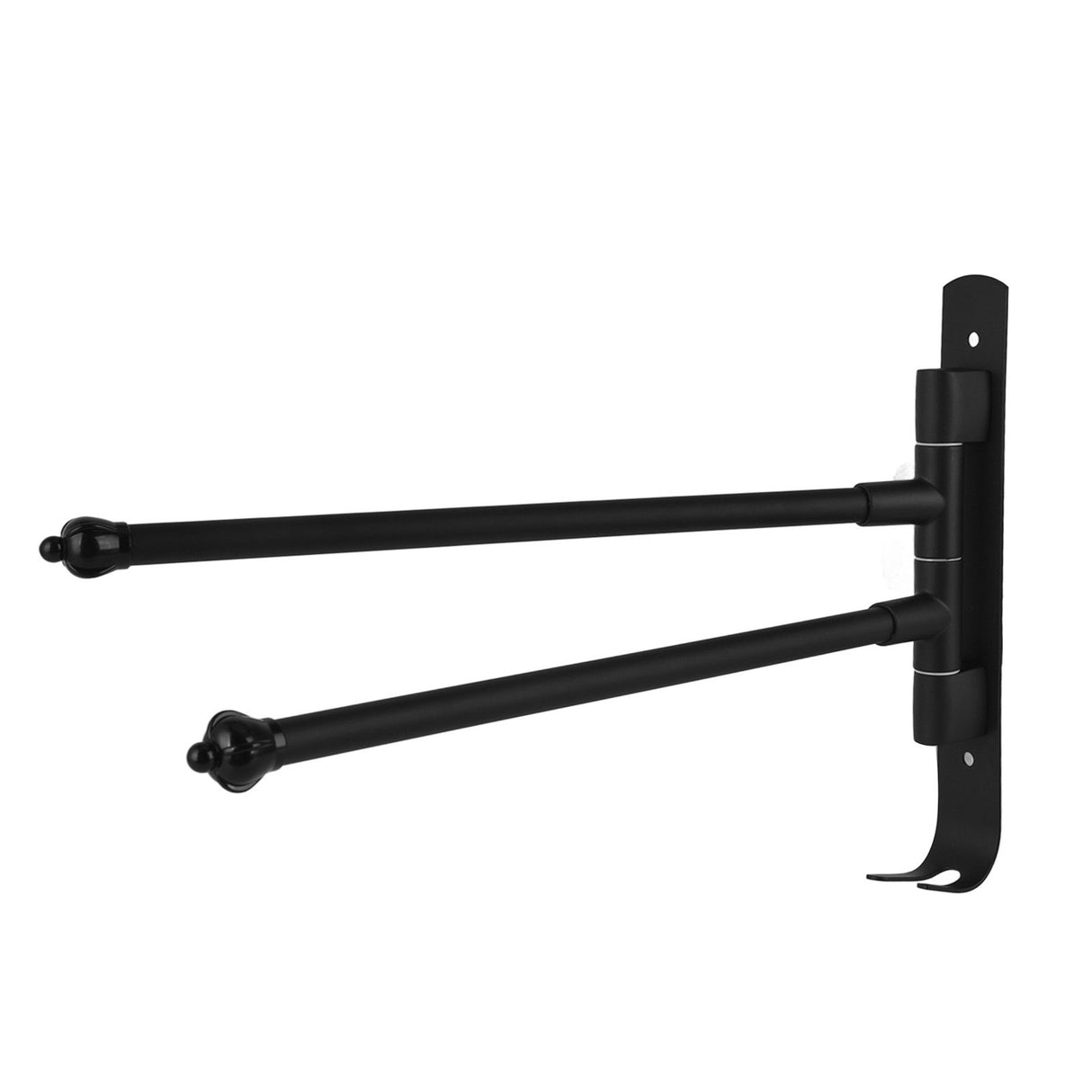 Stainless Steel Swivel Towel Hanger Holder Black Rotating Movable Towel Bar for Bathroom Wardrobe Kitchen2 Arms