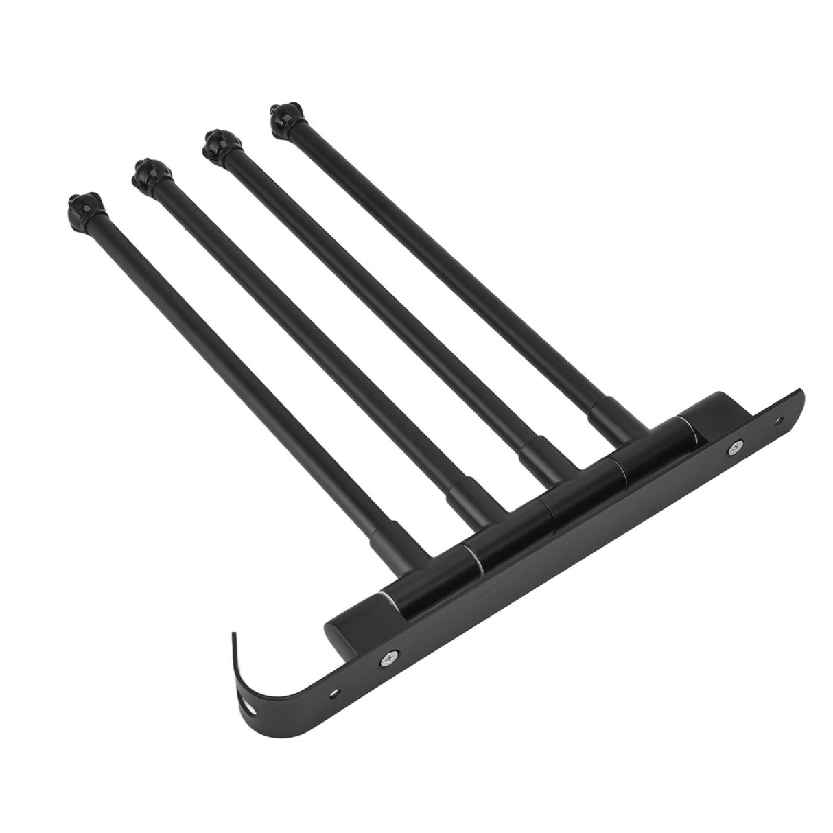 Stainless Steel Swivel Towel Hanger Holder Black Rotating Movable Towel Bar for Bathroom Wardrobe Kitchen4 Arms