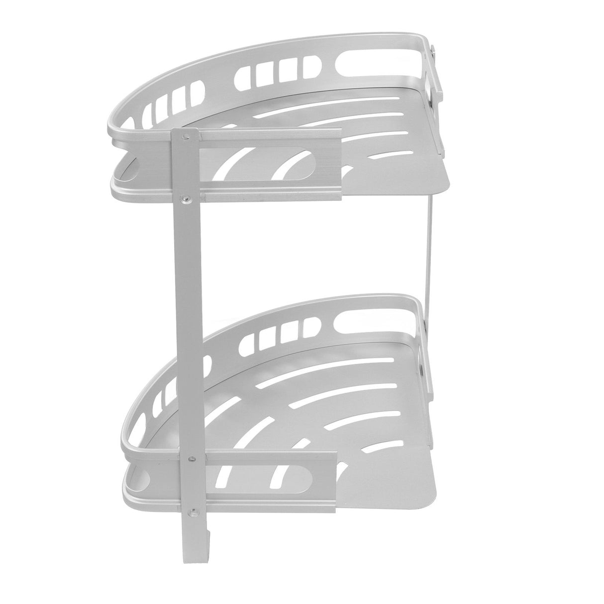 2Pcs Shower Corner Organizer Triangular Design Wall Mounted Aluminium Alloy Durable Multifunction Corner Shower Caddy