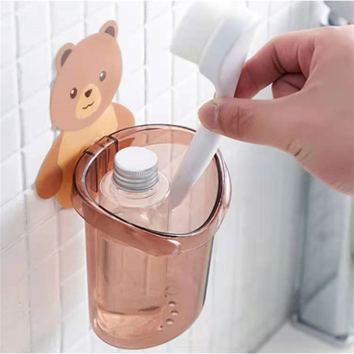 Wall Mounted Bathroom Toothbrush Holder Toothpaste Storage Box Home Storage RackCoffee