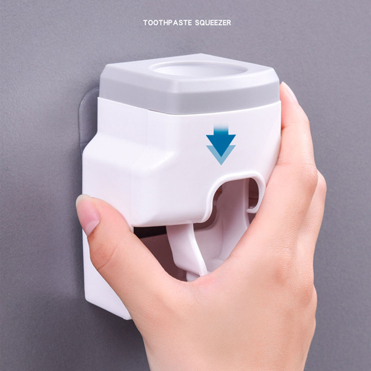 Automatic Toothpaste Dispenser Squeezer with Toothbrush Holder Wall Mounted for Bathroom Adults KidsGrey