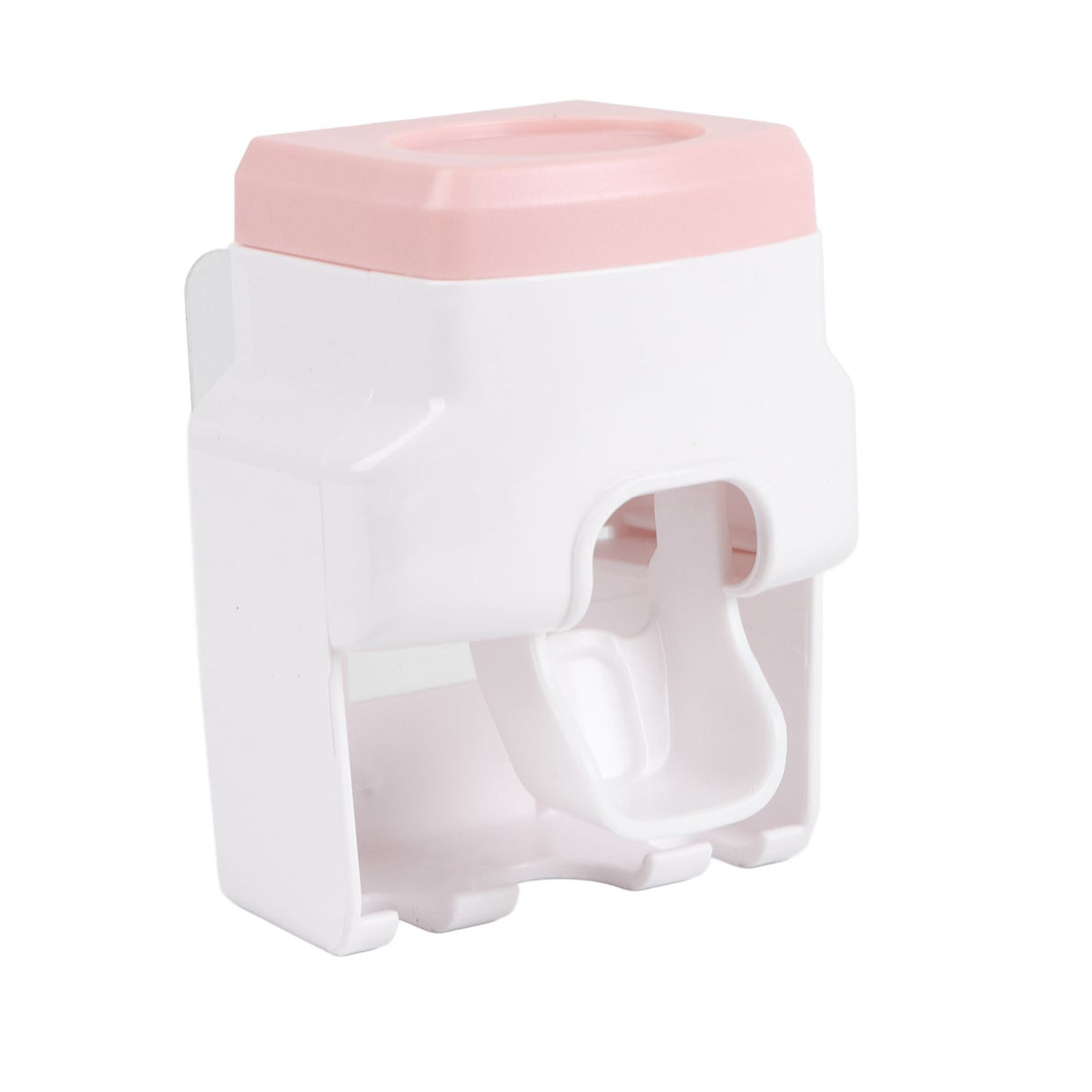 Automatic Toothpaste Dispenser Squeezer with Toothbrush Holder Wall Mounted for Bathroom Adults KidsPink