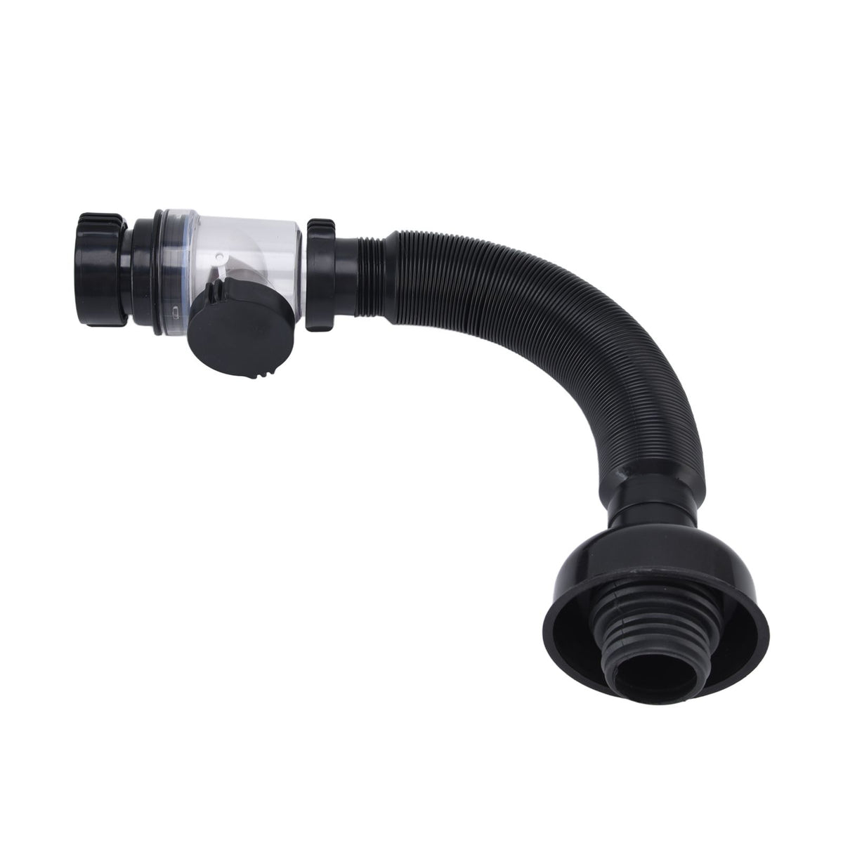Basin Drain Pipe Wash Basin Sink Drain Hose Flexible PVC Water Pipe for Kitchen Bathroom BlackMulti Function