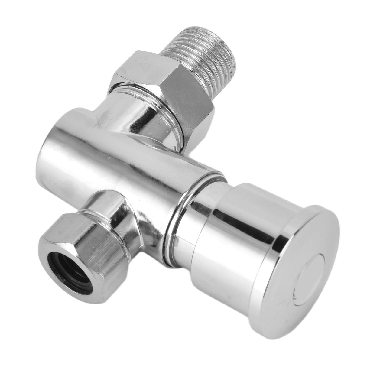 Flashing Valve G1/2 Zinc Alloy Manual Hand Pressing Delayed Durable Glossy Surface Hand Pressing Flashing Valve