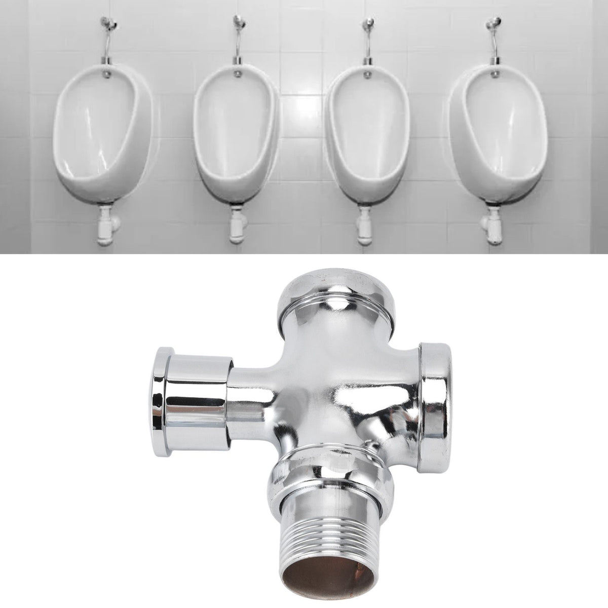 Urinal Flush Valve with Push Button Toilet Delay Flushing Valve Toilet Tank Parts Replacement DN20 DN25