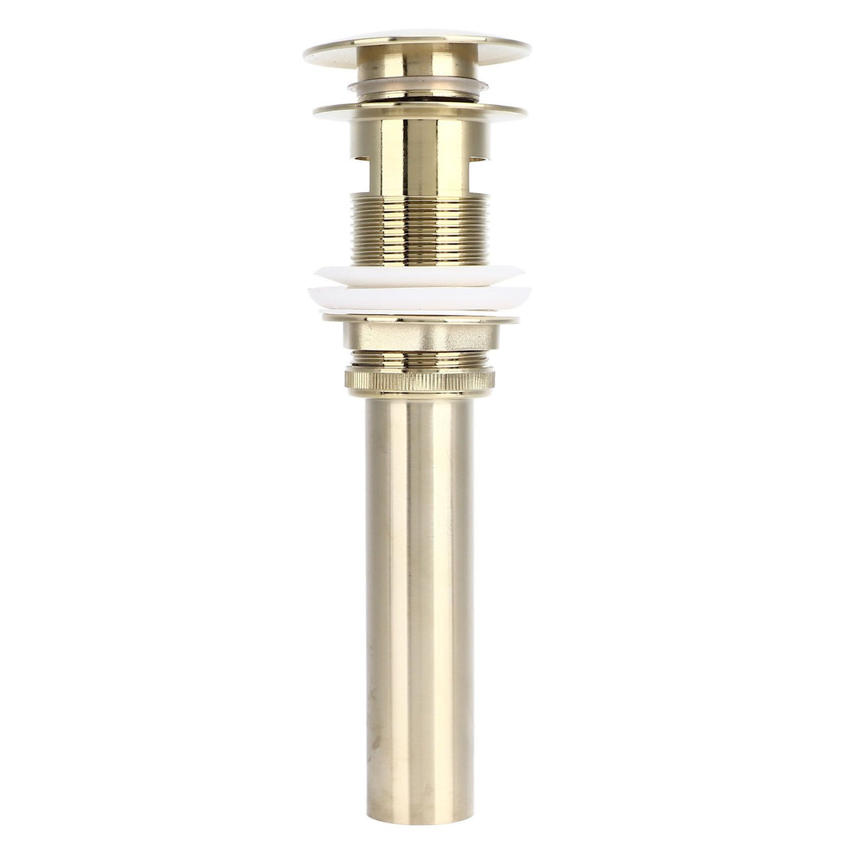 Pop Up Basin Drain Copper G1/4 Brushed Gold Corrosion Resistant Easy Installation Bathroom Washbasin Sink Drain