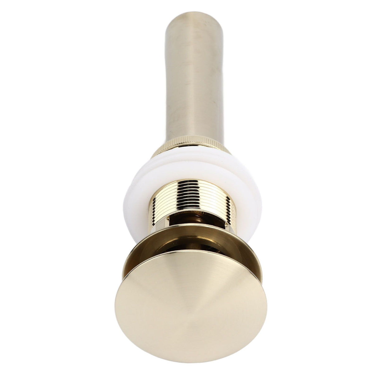 Pop Up Basin Drain Copper G1/4 Brushed Gold Corrosion Resistant Easy Installation Bathroom Washbasin Sink Drain