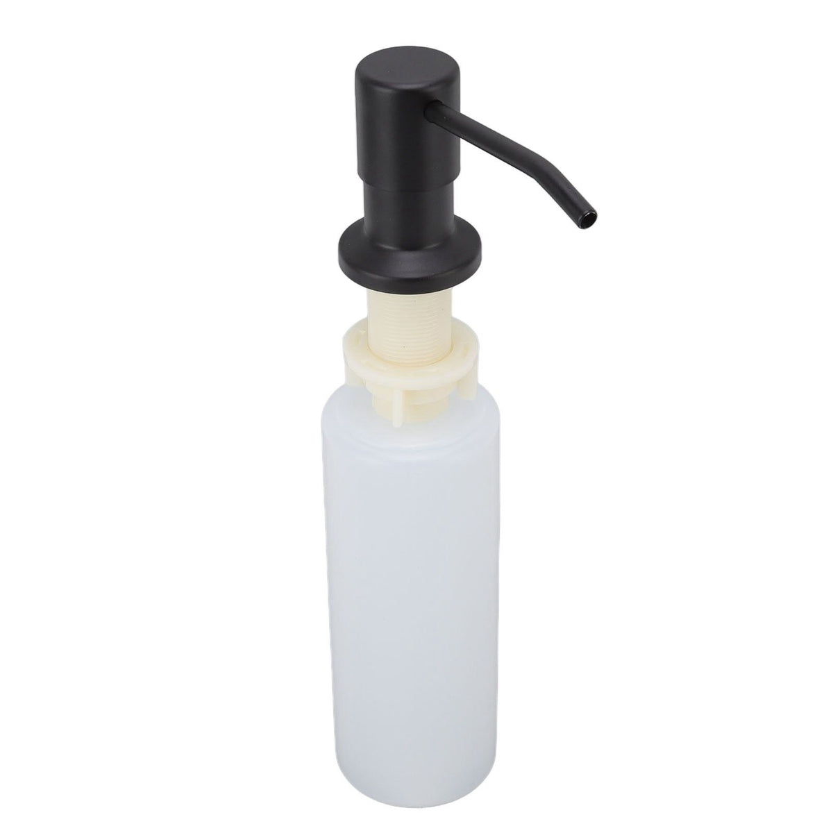 300ml Kitchen Sink Soap Dispenser Stainless Steel 360° Rotation Multifunctional Soap Dispenser for Kitchen Black