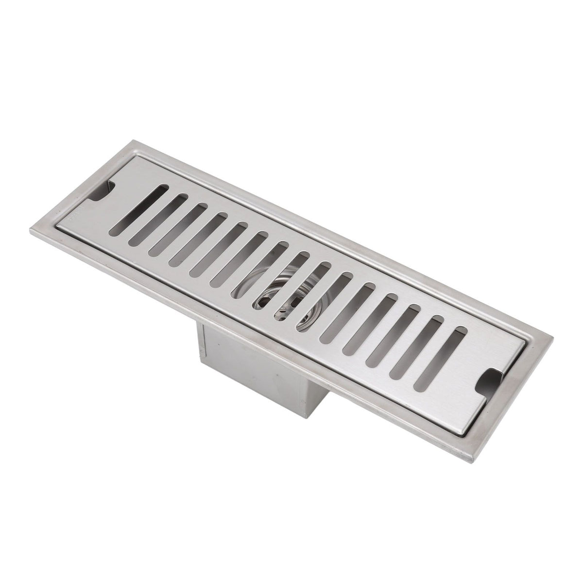12 Inch Linear Shower Drain Rectangular Shower Floor Drain Channel Quick Drainage with Anti Odor Check Valve for Bathroom Kitchen