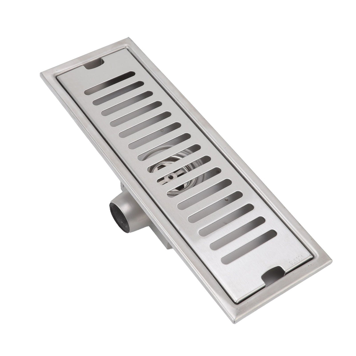 12 Inch Linear Shower Drain Rectangular Shower Floor Drain Channel Quick Drainage with Anti Odor Check Valve for Bathroom Kitchen