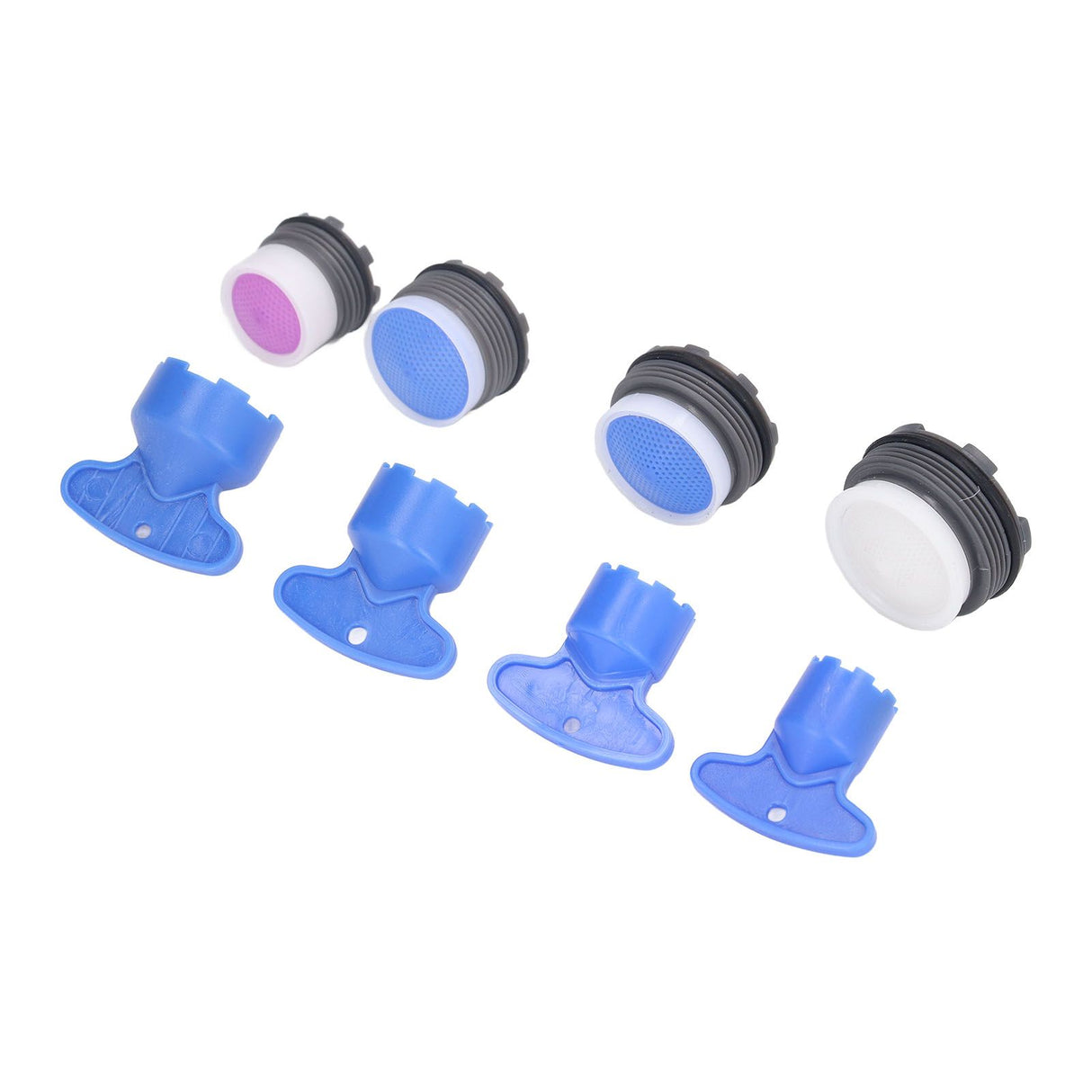 8pcs Faucet Aerator Plastic Insert Water Tap Aerators with Wrenches for Bathroom Kitchen