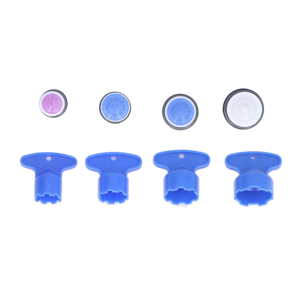 8pcs Faucet Aerator Plastic Insert Water Tap Aerators with Wrenches for Bathroom Kitchen