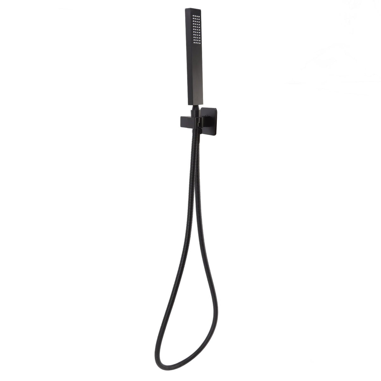 Wall Mounted Shower Set Black High Pressure Shower Head with G1/2 Caliber for Bathroom